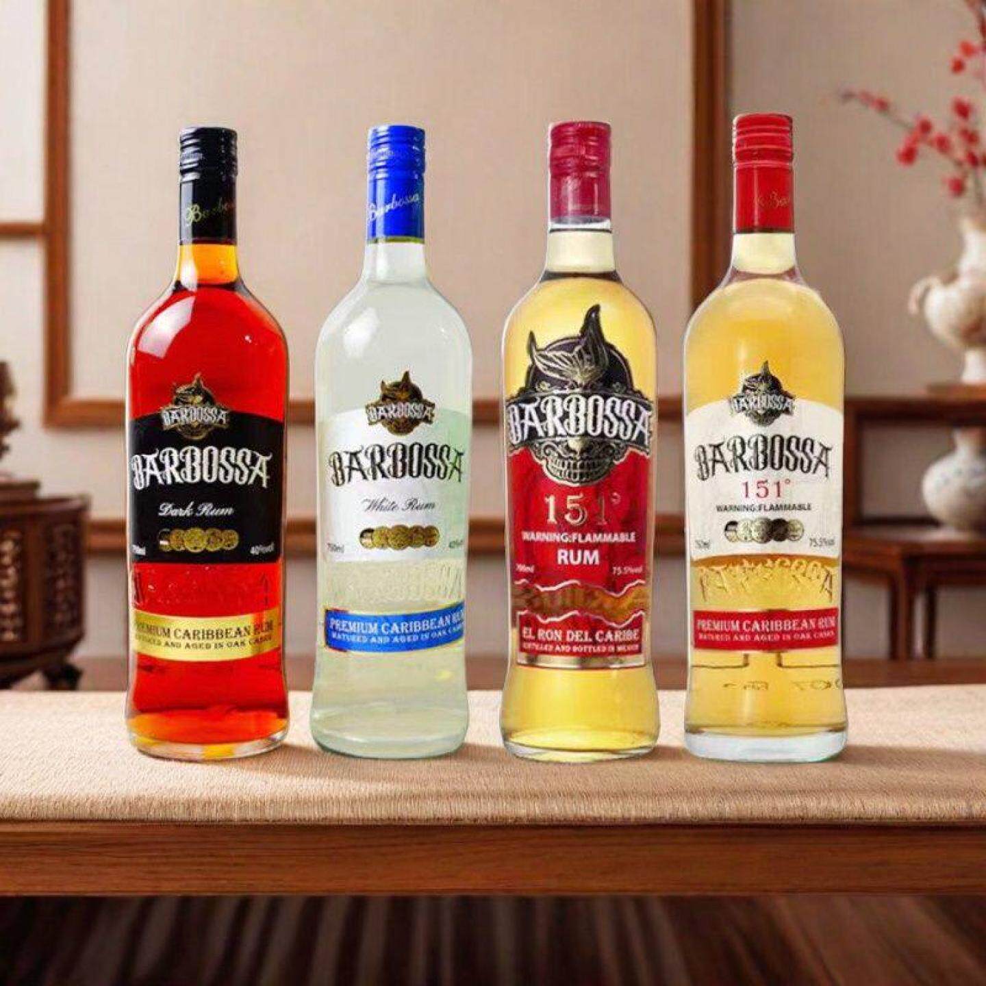巴博萨151朗姆白朗姆黑朗姆莫吉托鸡尾酒调酒基酒750ml原装进口酒