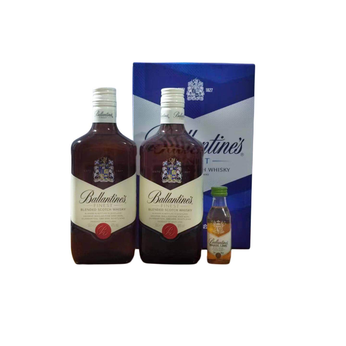 百龄坛特醇苏格兰威士忌组合礼盒500ml Ballantine s进口洋酒行货