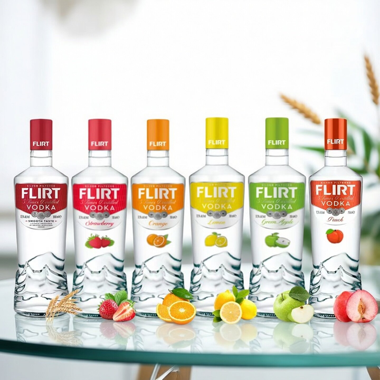 芙乐燃情伏特加原味苹果味柑橘柠檬味草莓味蜜桃洋酒 FLIRT VODKA