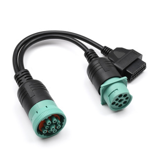 6针转接线 9Pin 卡车康明斯发动机诊断线插头9针连接开口线 J1939