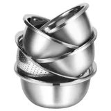 [5 -Piece Set] Дома таза из нержавеющей стали и домашние бои и бассейн кухня амуй рисовые горшки для яиц.