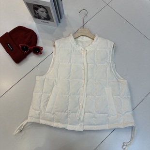 宽松休闲百搭圆领无袖 韩版 羽绒马甲女 新款 2025秋季