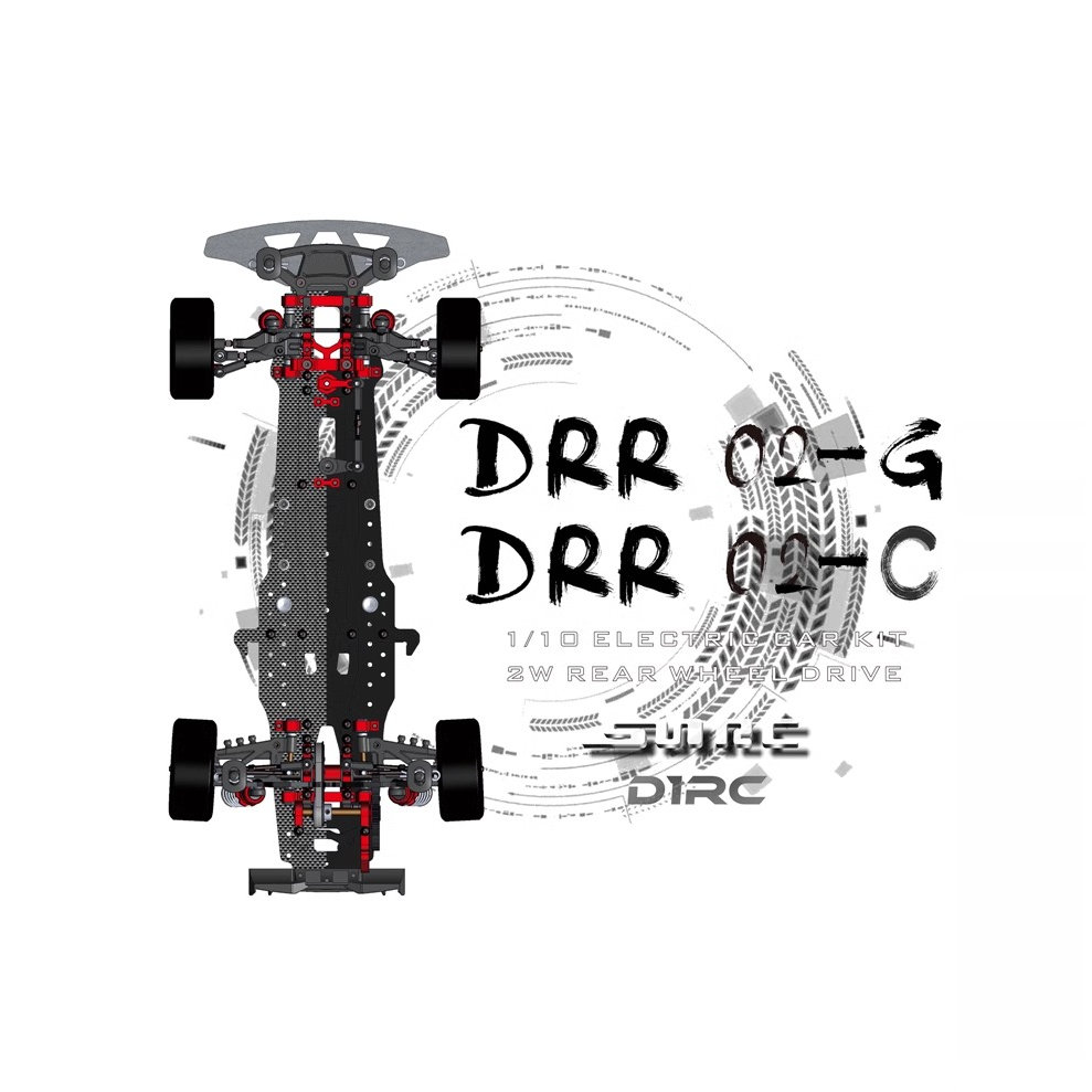 SNRC 1/10 DRR02-C 后置后驱皮带碳纤漂移电房车架 RC模型