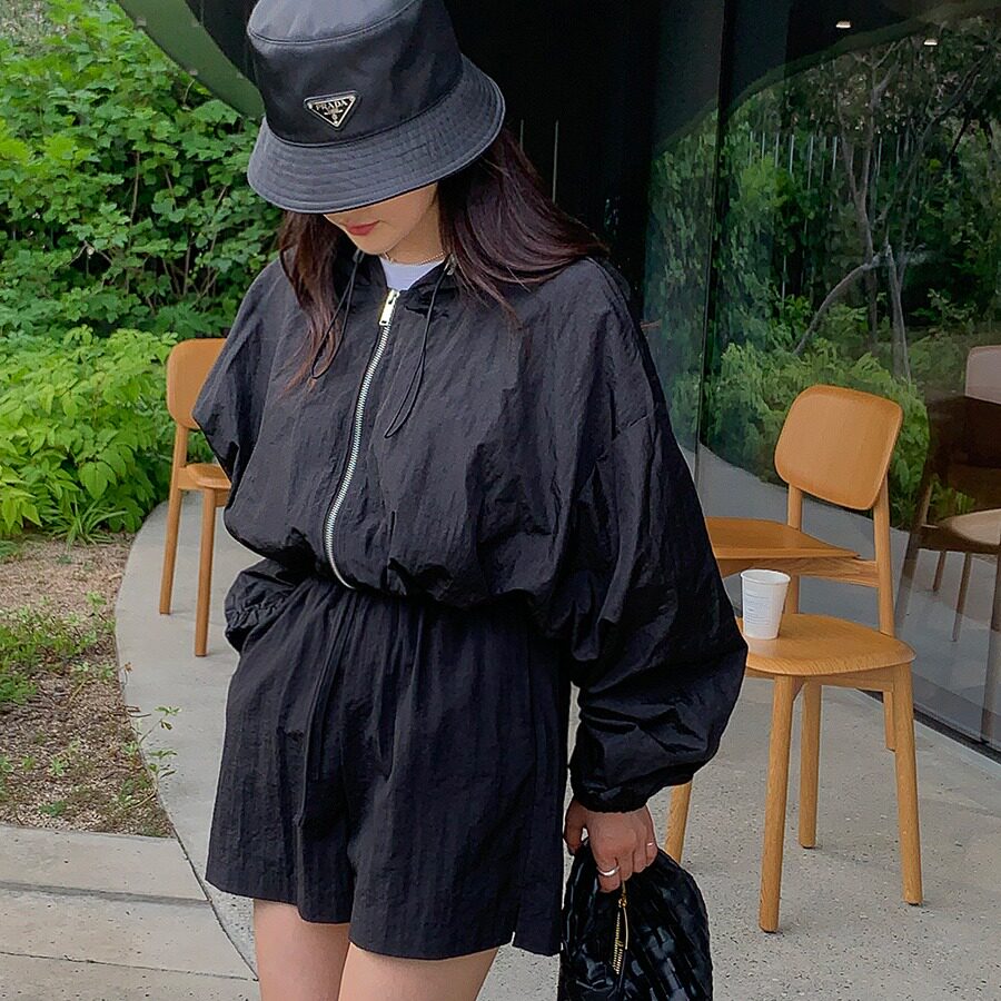 韩国chic2026秋季新品抽绳宽松显瘦休闲百搭风衣防晒衣百搭短裙女