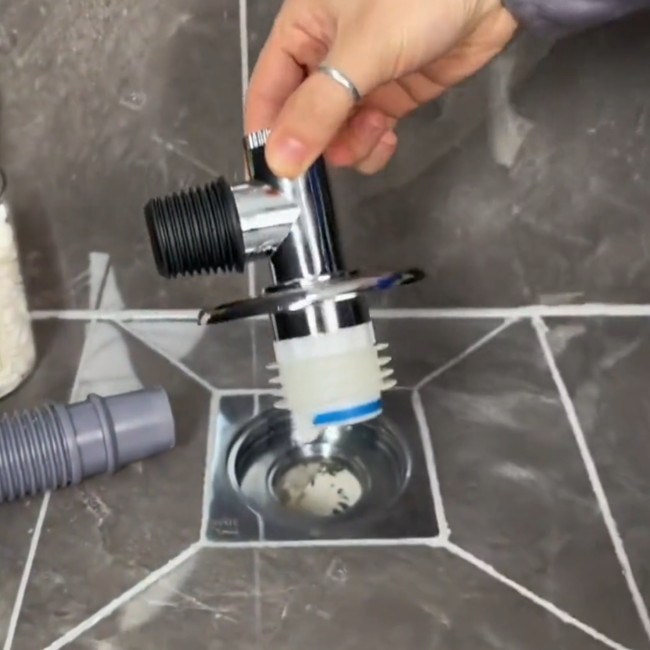 洗衣机地漏通用下水道二合一电镀三通防溢防臭排水管接头