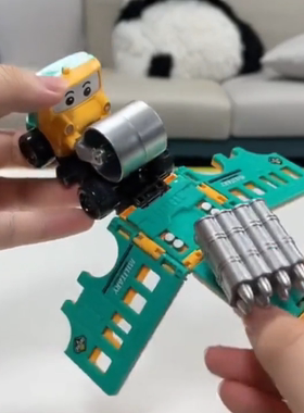 厂家直发卡通变形儿童玩具反转百变车惯性行驶趣味双面工程车