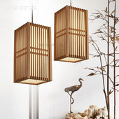 哈美日式 吊灯木艺榻榻米走廊过道吧台餐厅东南亚禅意小吊灯饰别墅
