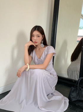 YOOMINI-领人丝压褶荷叶袖不规则小衫+半身裙2025夏套装M16518-LR