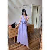 v领亚麻天丝轻薄简约高级感收腰背心连衣裙Y10655 YOOMINI 新款