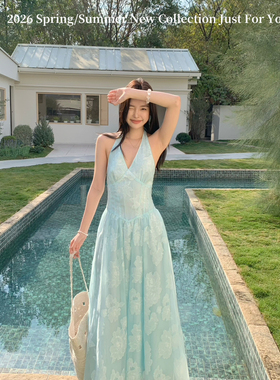 YOOMINI-清新度假风甜美长裙2026初春连衣裙(26年春款)Y11284-DSY