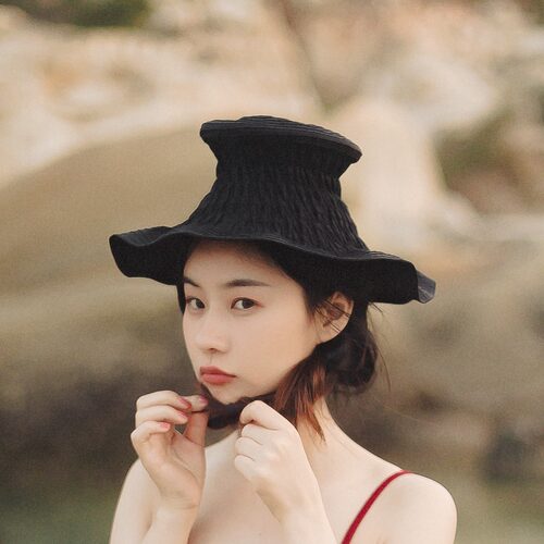 异形有趣灵魂布条松紧四季渔夫帽