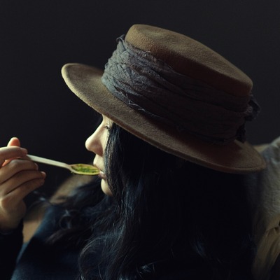 原创秋冬捷克兔毛法式平顶帽