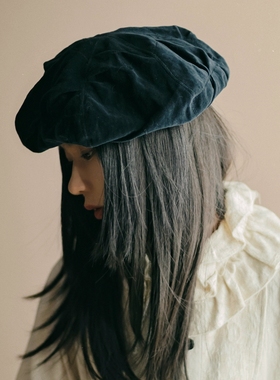 MING 王子的玫瑰 l 华丽暗黑英伦玫瑰设计师褶皱脸小大帽头贝雷帽