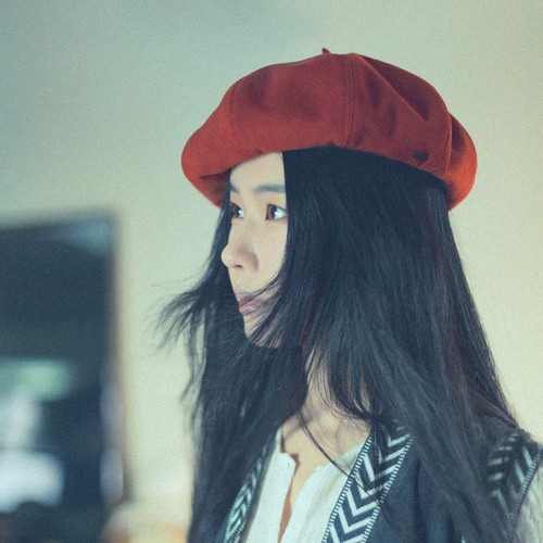 日本麂皮绒显脸小秋冬贝雷帽