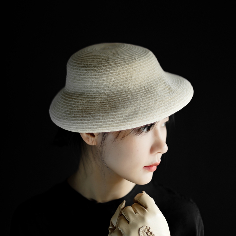 手工制帽复古雪尼尔飞碟贝雷帽