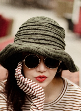 MING 即兴娃娃 l 特殊Q弹塑形秋季羊毛混手工渔夫帽折叠秋冬盆帽