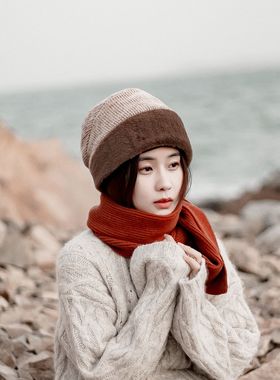 MING 红河谷 l 超厚毛绒仿獭兔毛筒帽寒冬保暖盆帽休闲冬季套头帽