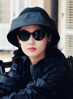 MING 黑色同盟 l 金风玉露黑化版中古蜡布仿麂皮绒秋冬修脸渔夫帽