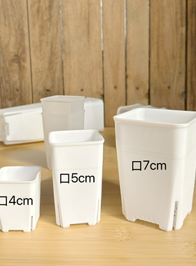 【口4/5/7cm】迷你多肉塑料方盆拇指控根肉锥生石花盆育苗播种盆