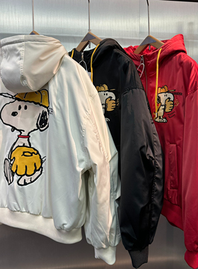 520-522素3 米奇 冬季潮牌男女短宽断面连帽领羽绒服外套 YR3896