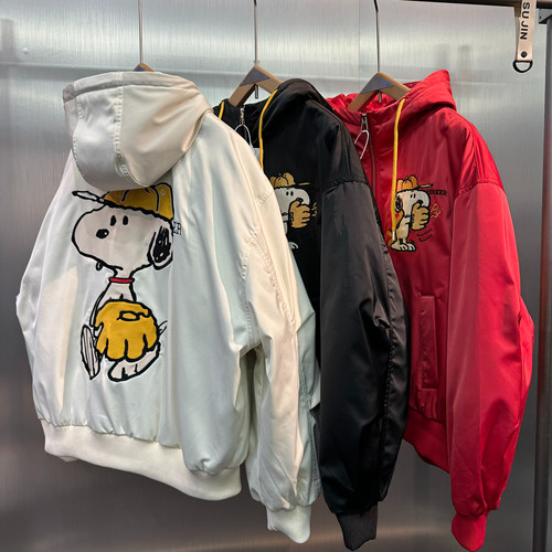 卡通动漫连帽领羽绒服