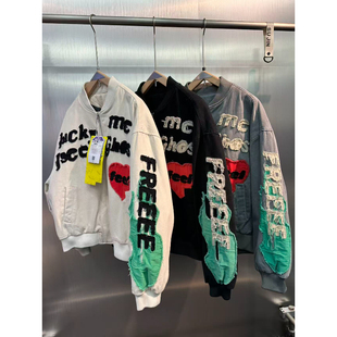 棒球领羽绒服外套 506 男女洗水贴布绣短宽版 秋冬季 YR3881 507素3