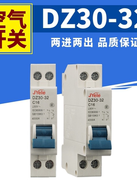 空气开关DZ30-32A25A16A20ADPN小型家用断路器过载保护双进双出