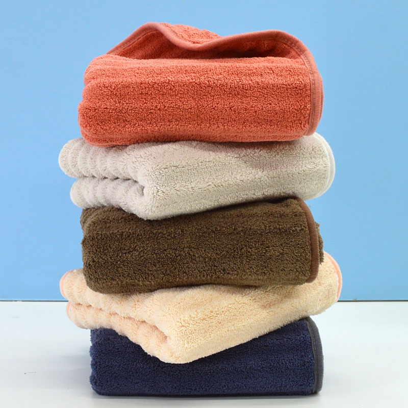 珊瑚绒波纹毛巾柔软吸水不掉毛