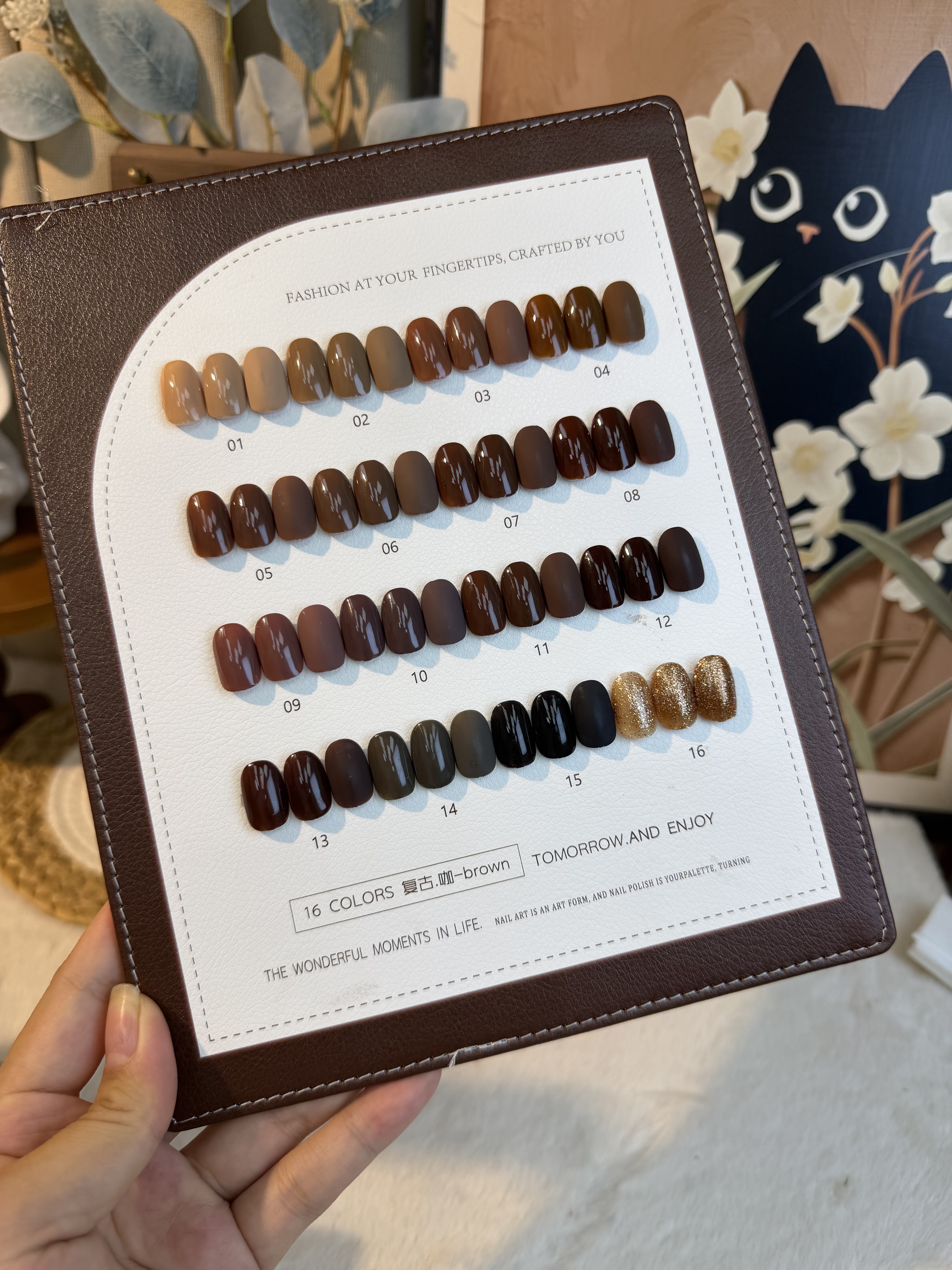 【爆款】16色复古咖显白焦糖美拉德流行色系纯色甲油胶美甲店套装