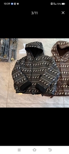 雪蓝衫F292小鹿加绒连帽胸围130衣长63棉服外套