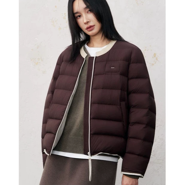 韩系圆领羽绒服女短款2026冬季时尚甜美加厚小个子保暖显瘦外套潮