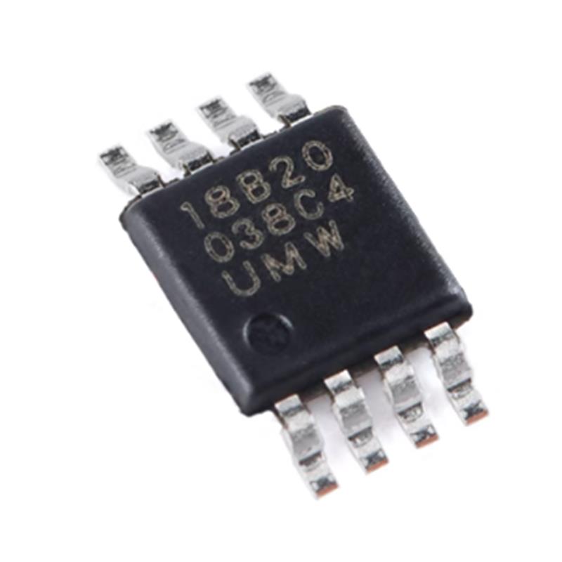 全新 DS18B20U 丝印18B20 贴片MSOP-8 单总线温度传感器芯片