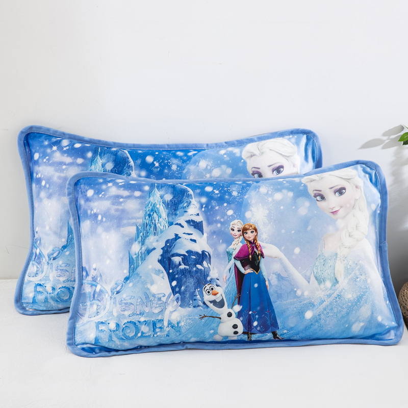 爱莎公主牛奶绒南通加厚枕套卡通