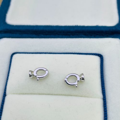 国内精工时尚珍珠项链纯银扣925简约百搭扣椭圆形扣子