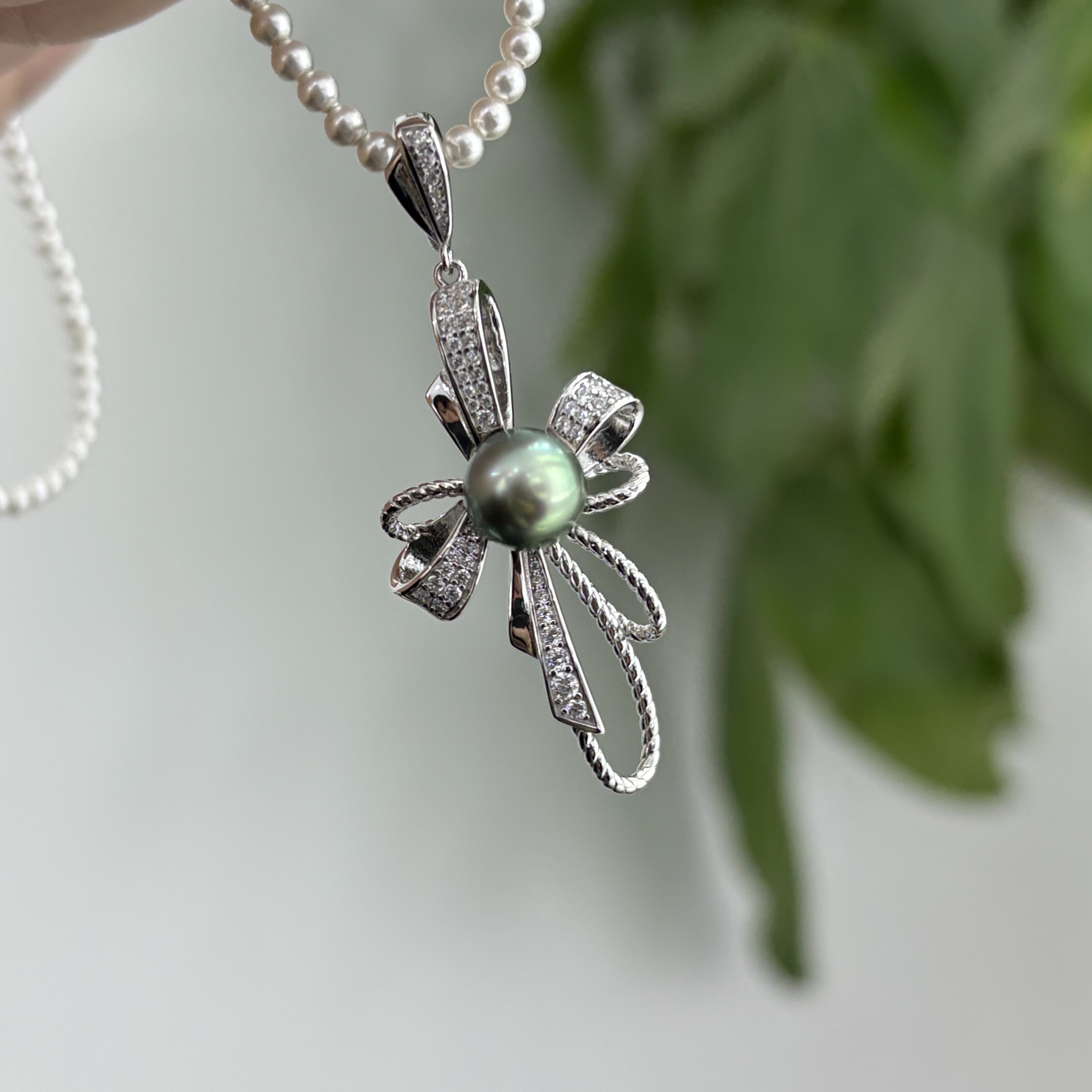 精致diy纯银精工配件蝴蝶结万能扣吊坠可配7-8-9mm珍珠,珠宝/钻石/翡翠,颈饰,淘宝优惠券,粉丝福利购,淘宝优惠卷