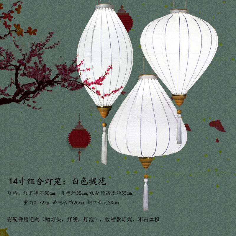 仿古风中式大红灯笼 东南亚特色绸缎布吊灯钻石灯笼婚礼国庆古装