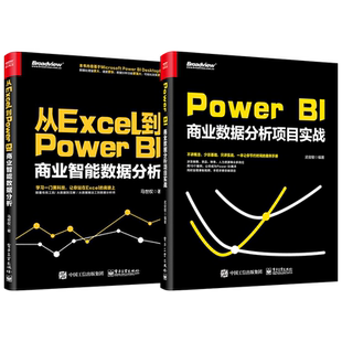 官方旗舰店 从Excel到Power BI+Power BI商业数据分析项目实战智能数据分析入门书籍操作教程Power Query数据查询工具 excel数据