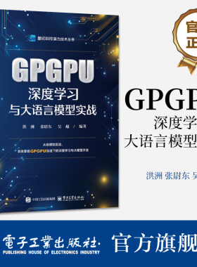 官方旗舰店 GPGPU深度学习与大语言模型实战 洪洲 张尉东 壁仞科技算力技术丛书 通用图形处理器硬件架构书GPGPU高性能计算书籍
