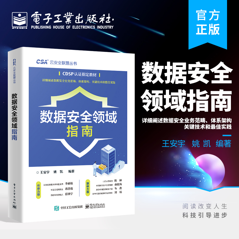 官方旗舰店数据安全领域指南王安宇数据安全范畴和目标高等院校网络空间安全计算机信息技术类专业教材书籍电子工业出版社