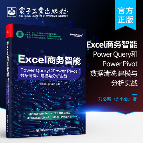 官方旗舰店  Excel商务智能：Power Query和Power Pivot数据清洗、建模与分析实战 商务智能组件Power Query和数据分析应用