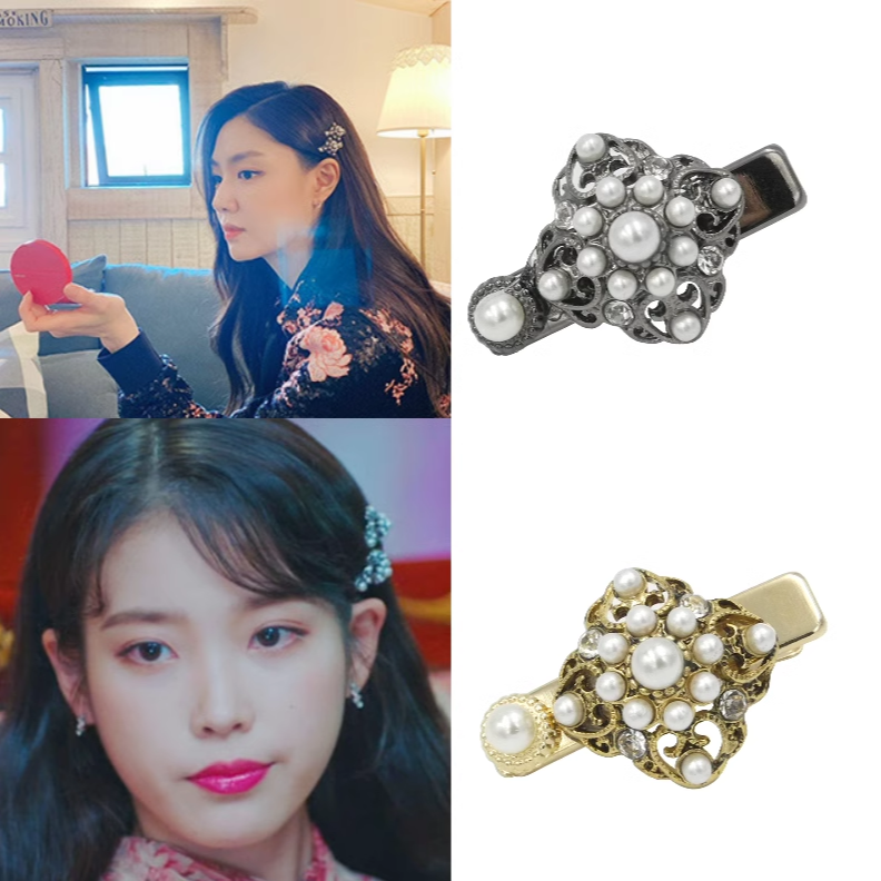 德鲁纳iu李知恩爱的迫降珍珠发夹
