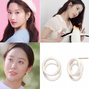 韩国代购正品 韩剧OK光姐妹 全慧彬 文佳瑛 李知恩 IU同款耳环