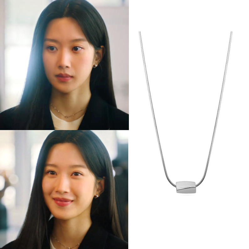 韩剧那家伙是黑炎龙 文佳瑛同款 韩国代购HAESOO.L正品 925银项链