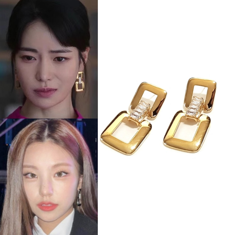 韩国代购BLACKMUSE正品 韩剧黑暗荣耀 林智妍 黄礼志同款耳环耳钉