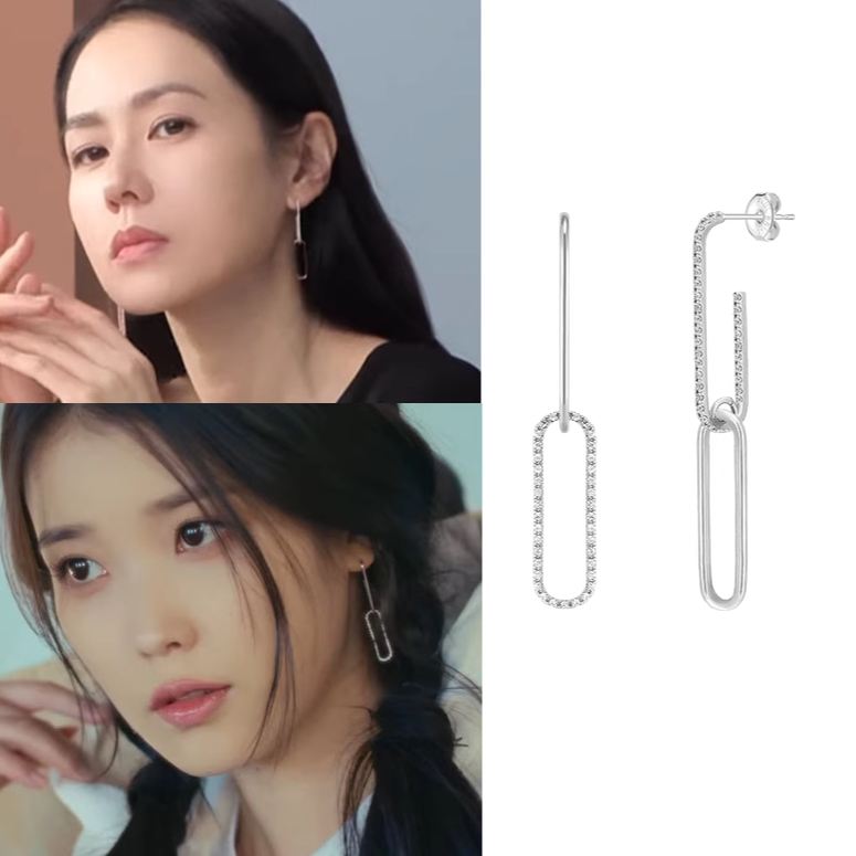 韩国代购 PAUL BRIAL正品 孙艺珍 李知恩iu同款百搭镶钻耳环 耳饰