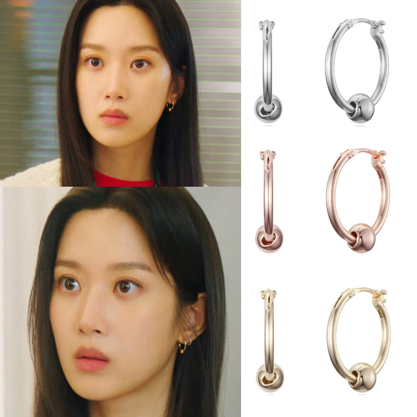 韩剧那家伙是黑炎龙 文佳英同款 HAESOO.L 耳环 耳圈正品韩国代购