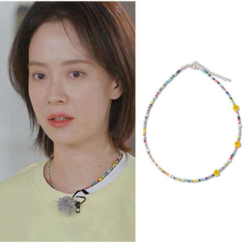 直邮~韩国代购正品 综艺running man 宋智孝同款笑脸项链 饰品
