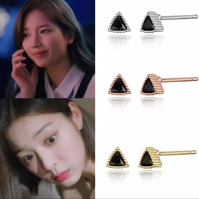 韩国代购 haesool正品 韩剧社内相亲 薛仁雅 裴秀智同款耳钉 耳环