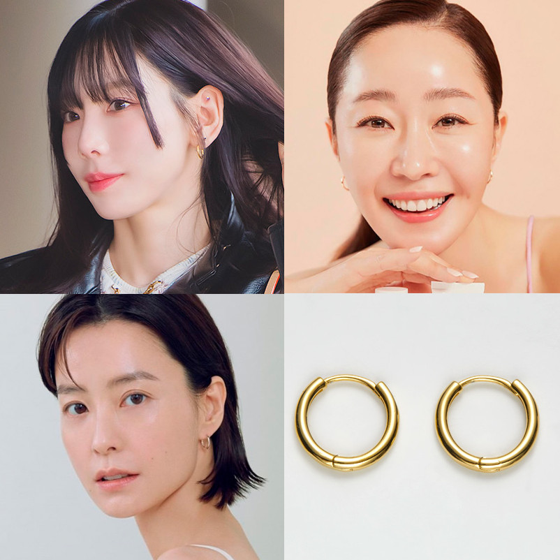 直邮~韩国代购Hei正品 郑裕美 严智苑 金泰妍同款圈圈耳环 耳圈女