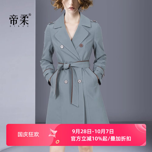 中长款上衣潮流修身休闲风衣外套